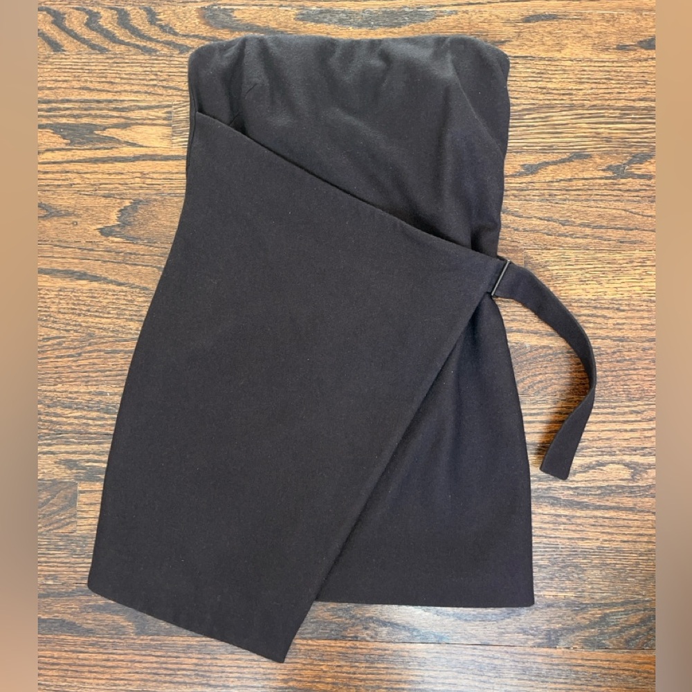 Kate Spade Saturday Wool Mini Dress Strapless Black